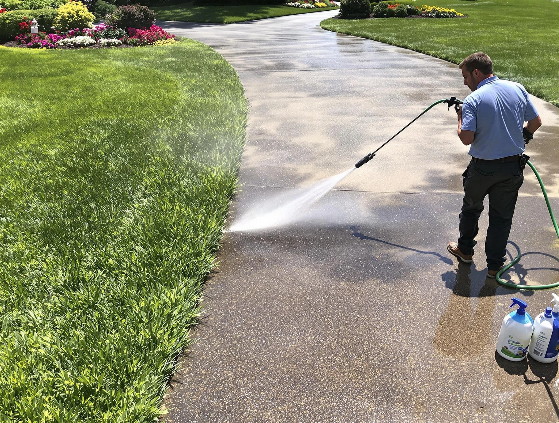 Before and after pressure washing by Berea Power Washing in Berea