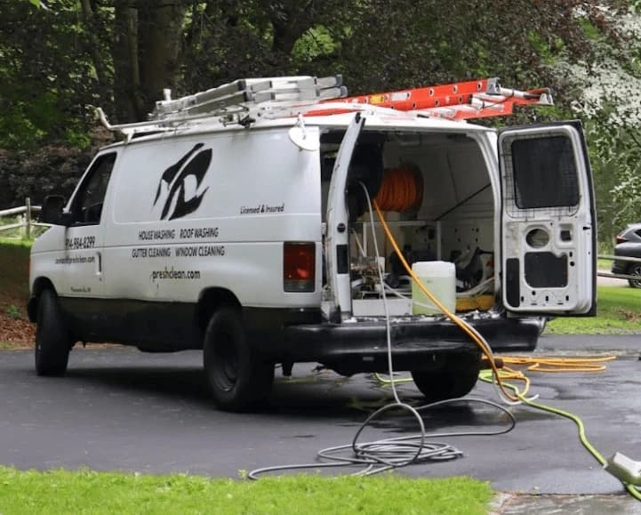 Berea Power Washing professionals cleaning commercial fleet in Berea